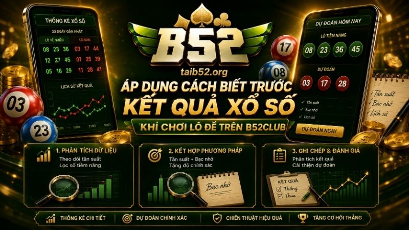 Áp dụng cách biết trước kết quả xổ số khi chơi lô đề trên B52CLUB