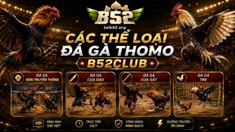 Những thể loại có trong sảnh đá gà Thomo B52CLUB