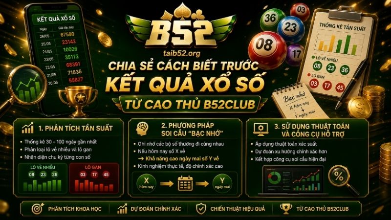 Chia sẻ cách biết trước kết quả xổ số từ cao thủ B52CLUB
