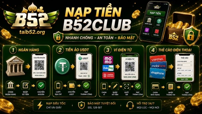 Hướng dẫn nạp tiền B52CLUB nhanh chóng cho tân thủ