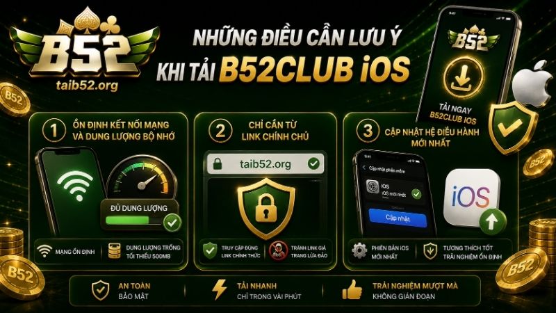 Những điều cần lưu ý khi tải B52CLUB iOS