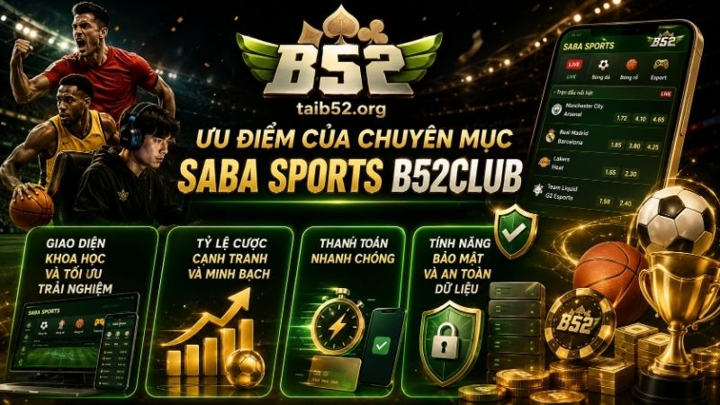 Ưu điểm của chuyên mục Saba Sports B52CLUB