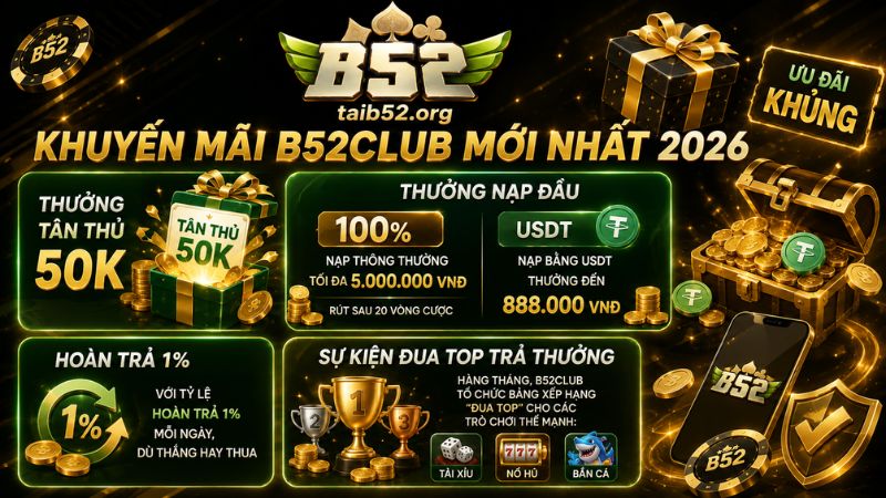 Những gói khuyến mãi B52CLUB mới nhất 2026